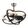 VAXCEL Galileo Satin Nickel and Black Contemporary Fandelier Ceiling Fan with LED Light Kit and Remote - 2 of 4