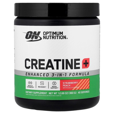 Optimum Nutrition Creatine+, Strawberry Peach, 12.69 oz (360 g)