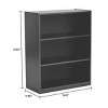 3-Shelf Bookcase with Adjustable Shelves - 2 of 4