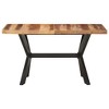 vidaXL Dining Table 55.1 in.x27.6 in.x29.5 in. Solid Wood with Honey Finish - 2 of 4