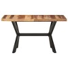 vidaXL Dining Table 55.1 in.x27.6 in.x29.5 in. Solid Wood with Honey Finish - image 2 of 4