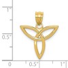 Black Bow Jewelry 14k Yellow Gold 18mm Trinity Symbol Pendant - 4 of 4