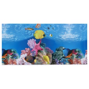 Unique Bargains Aquarium Background Poster Double-sided Aquarium Fish Tank Background Decorative Paper Sticker 1 Pc - 1 of 4