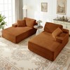Myinda 2-Piece Oversized Boneless Compression Sofa Couch, Corduroy  Loveseat, No Assembly Required - 3 of 4