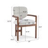 Kumasinova Set of 2 King Louis Style Dining Chairs, Rubber Wood Frame Kitchen Chairs with Ergonomic Backrest, Upholstered Arm Chairs - 2 of 4