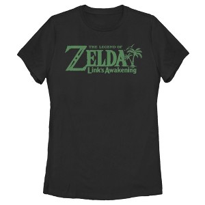 Women's Nintendo Legend of Zelda Link's Awakening Palm Logo T-Shirt - 1 of 3