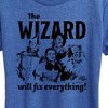 Women's - Wizard of Oz - The Wizard Will Fix Everything Short Sleeve Graphic T-Shirt - 2 of 4