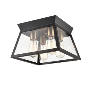 Artcraft Lighting Lucian 4 - Light Flush Mount in  Black/Brushed Brass - 1 of 4