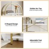 70.8" 5 Tiers Bookshelf, Arched Display Racks Tall Standing Bookshelves Metal Frame Modern Storage Rack Shelf Large Wood Book Shelf - 4 of 4