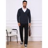 INSPIRE CHIC Men's V Neck Long Sleeved Button Down Knit Cardigan Sweaters - 2 of 4