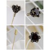 Anna-Kaci 8 Inch Women's Hat Pin Long Handle Vintage Retro Hollow Out Crystal Faux Pearl Pins - 4 of 4