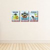 Big Dot of Happiness Pirate Ship Adventures - Skull Birthday Kids Bathroom Rules Wall Art - 7.5 x 10 inches - Set of 3 Signs - Wash, Brush, Flush - 3 of 4