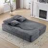 KWPZQEB 78.7" Foldable Sofa Bed, Queen Size Floor Sofa Bed with 2 Pillows, Comfy Cloud Couch, Love Seat Sofa for Living Room, Guest Room, Bedroom - 4 of 4