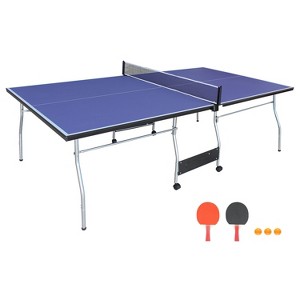 Dexmalle Portable Ping Pong Table Set for Indoor Games with Net - 1 of 4