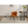 Set of 2/1 Boucle Fabric Dining Chairs With Black Metal Legs 4A -ModernLuxe - 4 of 4