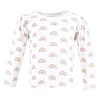 Hudson Baby Infant Girl Thermal Long Sleeve Tees 5pk, Creative Rainbows - 3 of 4