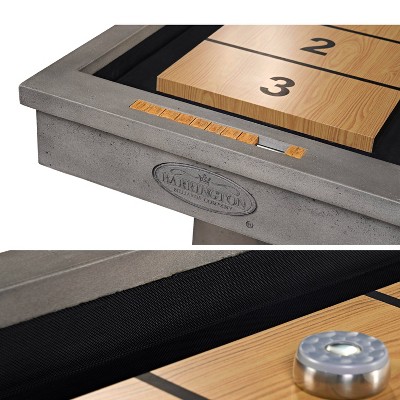 Aurora 11 Ft Gray Outdoor Shuffleboard Table with MDF Playfield
