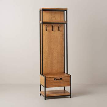 Modular Entryway Storage Cabinet with Hooks - Aged Oak - Hearth & Hand™ with Magnolia