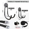 Munora 6-Piece Heavy Duty Garage Hook Set - Wall-Mounted Steel Storage Hooks with Nylon Straps for Tools, Ladders & Bulk Items - 2 of 4