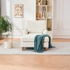Oversized Chaise Lounge Sleeper Sofa Couch Upholstered Accent Chair, Mid-Century Modern, White/Yellow/Gray/Blue-ModernLuxe - 3 of 4