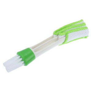 Unique Bargains Car Indoor Air-condition Clean Brush TPR 6.69" Green White 1 Pc - 1 of 4