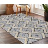 Hand-Tufted Printed Diamond Geometric Cotton-Wool Blend Indoor Area Rug by Blue Nile Mills - 2 of 4