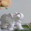 NAYSAYE Party Decoration and Accessories Trumpeting Elephant Accent with Glossy White Finish for Home Decor, White, 4.2"*7.5"*1.8" - 3 of 4