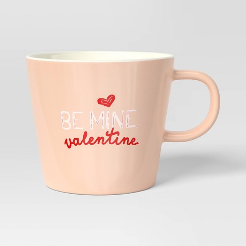 14.3oz Valentine's Day Figural Heart Shaped Mug Pink - Threshold