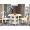 Southwestern Round Dining Set 3Pc Table w/ 2 Chairs - 20/42 Inch Extendable Table - 2 of 4