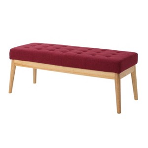 Saxon Upholstered Bench - Deep Red - Christopher Knight Home