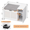 Litter Box Enclosure with Top Opening with Cushion - 2 of 4