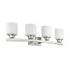 Chloe Lighting Aaliyah Contemporary 4 Light Brushed Nickel Bath Vanity Light Opal White Glass 32" Wide - 3 of 4