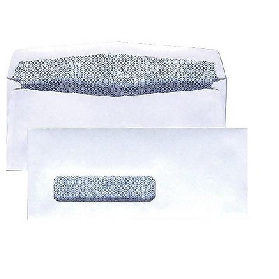 HITOUCH BUSINESS SERVICES Gummed Security Tinted Business Envelopes 3 5/8" x 8 5/8" White 500/BX