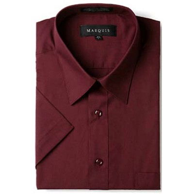Marquis Men's Short Sleeve Regular Fit Dress shirt - S To 4XL
