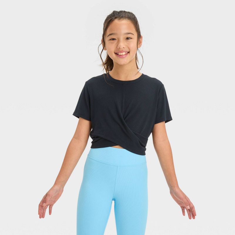 Girls&#39; Soft Ribbed T-Shirt - All In Motion™, 1 of 5