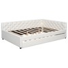 Whisen Elegant Design Full XL Size Upholstered Tufted Button Platform Bed with Twin XL Trundle - 4 of 4