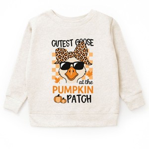 Cutest Goose At The Pumpkin Patch - Toddler Graphic Sweatshirt and Youth Graphic Sweatshirt - 1 of 2