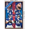 Trends International NFL New York Giants - Jaxson Dart & Cam Skattebo 25 Framed Wall Poster Prints - 3 of 4