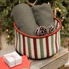 Colonial Mills Comet Stripe Christmas Basket - Red Multi 12"x12"x8" 100% Polypropylene  Round - 3 of 4