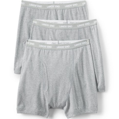 Lands' End Men's 3 Pack Knit Boxer Briefs - Small - Gray Heather : Target