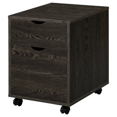 Noorvik Dark Oak and Chrome 3-Piece Writing Desk Set