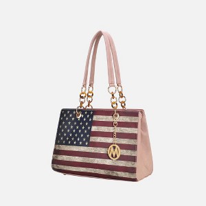 MKF Collection Nevaeh Vegan Leather patriotic pattern Women’s Shoulder Bag by Mia K - 1 of 4