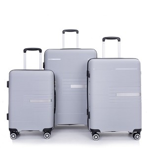 Luggage 3 Piece Set(20"/24"/28"), Hardshell Suitcase With Double Mute Spinner Wheels, TSA Lock - 1 of 4