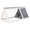 vidaXL Animal Rabbit Cage Gray Wood - 4 of 4