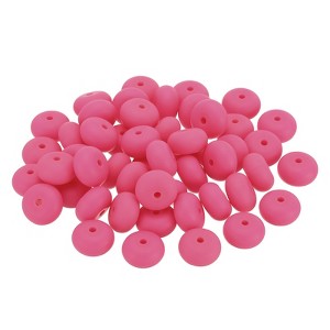 Unique Bargains Lentil Focal Cute Silicone Beads for Keychain Jewelry Making 50 Pcs - 1 of 4