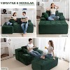 MAXYOYO Oversized Chaise Lounge Sofa, Upholstered Lounge Chair with 3 Pillows for Living Room, Bedroom, No Assembly Required - 4 of 4