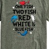 Men's - Dr. Seuss - Red, White and Blue Fish Short Sleeve Graphic T-Shirt - 2 of 4