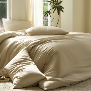 DOZ Bamboo Viscose Duvet Cover Set, Organically Grown Bamboo, Buttery Soft, Cooling, High GSM - 1 of 4