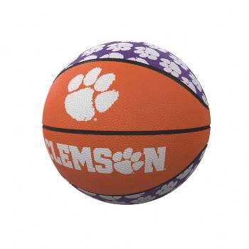 NCAA Clemson Tigers Repeating Logo Mini-Size Rubber Basketball
