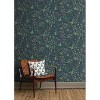 Rifle Paper Co. Woodland Navy Peel and Stick Wallpaper: Self-Adhesive Animal Icon Pattern, Multicolor, 45 Sq Ft Coverage - 2 of 4